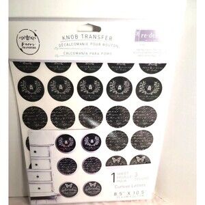 NEW Redesign With Prima Knob Transfer " Cursive Letters"